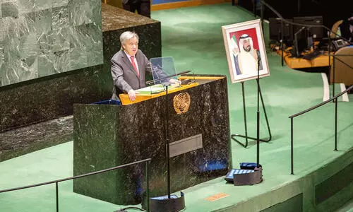 ശൈഖ്​ ഖലീഫക്ക്​ യു.എൻ ജനറൽ അസംബ്ലിയിൽ ആദരം