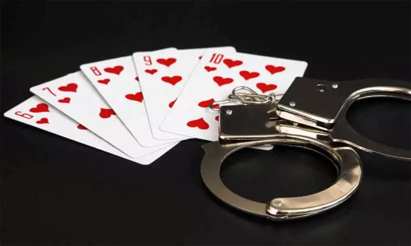 Play card game, arrest