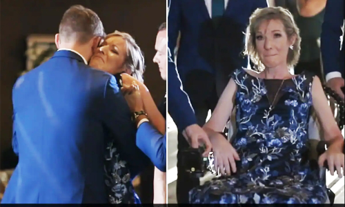 വിവാഹദിനത്തിൽ നടക്കാൻ കഴിയാത്ത അമ്മക്കൊപ്പം നൃത്തംചെയ്ത് യുവാവ്, വിഡിയോ