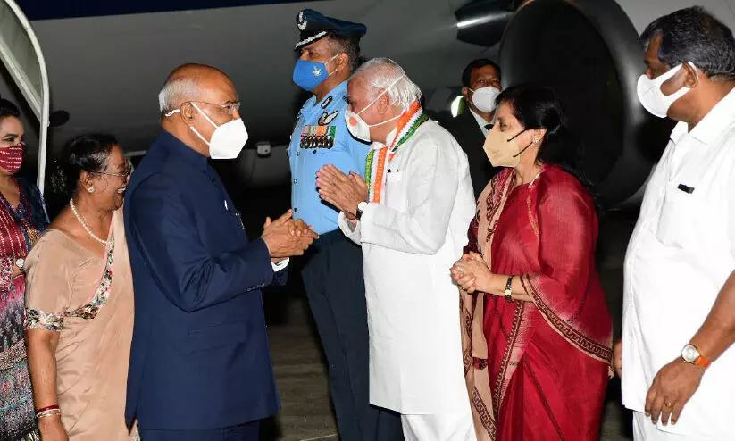 രാഷ്ട്രപതി രണ്ടുദിവസ സന്ദർശനത്തിന് കേരളത്തിൽ