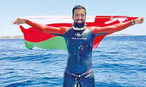 ഫ്രീ ​ഡൈ​വി​ങ്ങി​ൽ കി​രീ​ടം ചൂ​ടി ഒ​മാ​നി താ​രം