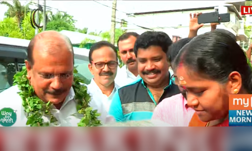 പി.സി. ജോർജിന് വെണ്ണലയിൽ സ്വീകരണം