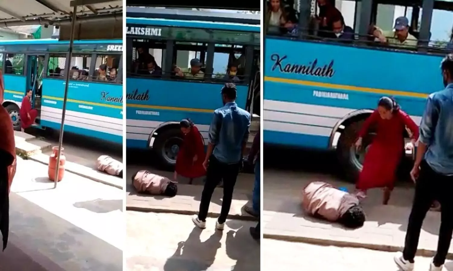 മദ്യപിച്ച് ബസിൽ കയറി ശല്യംചെയ്ത ആളെ കായികമായി നേരിട്ട് യുവതി