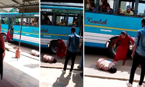 മദ്യപിച്ച് ബസിൽ കയറി ശല്യംചെയ്ത ആളെ കായികമായി നേരിട്ട് യുവതി