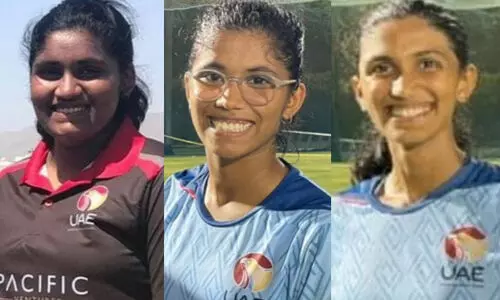 റിതിക, റിനിത, റിഷിത: യു.എ.ഇ ക്രിക്കറ്റ്​ ടീമിൽ മലയാളി സഹോദരിമാർ