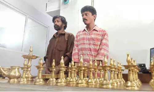 Temple robbery Two arrested