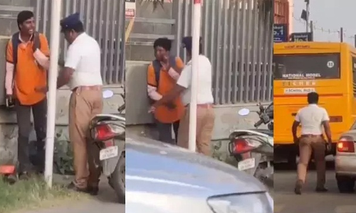 സ്വിഗ്ഗി ജീവനക്കാരനെ മർദിച്ച ട്രാഫിക്​ പൊലീസുകാരൻ അറസ്റ്റിൽ, വിഡിയോ വൈറൽ