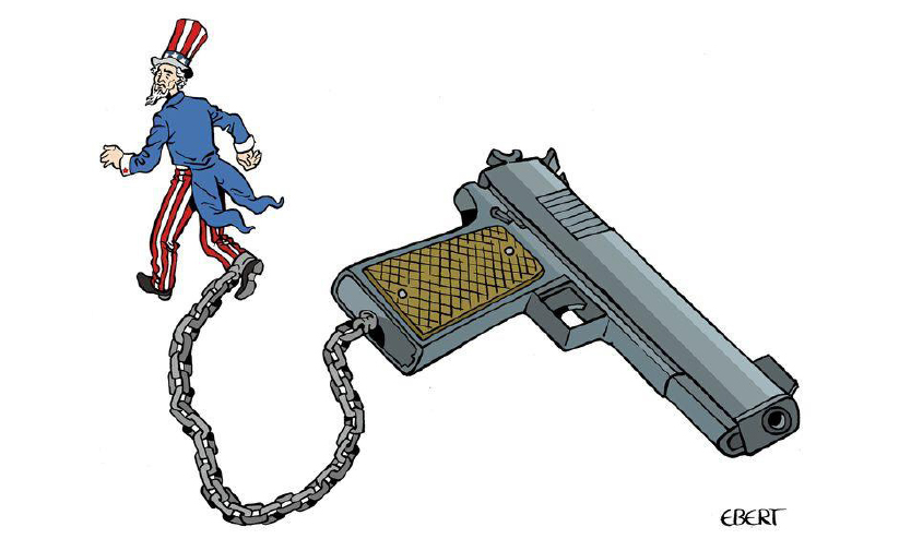 തോക്കിനാൽ തോൽക്കുന്ന അമേരിക്ക