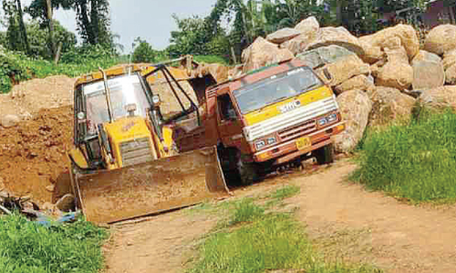 tipper, jcb bulldozer