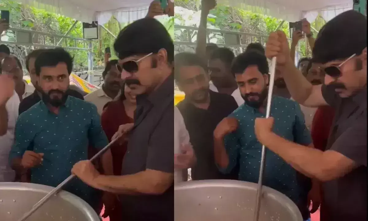 ബിരിയാണി ചെമ്പ് പൊട്ടിച്ച് മമ്മൂട്ടി; റോഷാക്ക് ലൊക്കേഷനിലെ വിഡിയോ വൈറല്‍