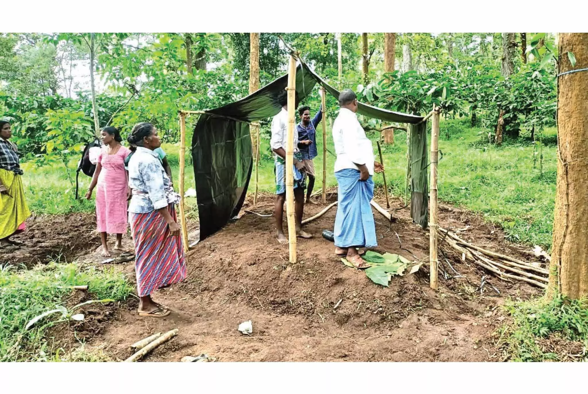 പാമ്പ്ര ഭൂസമരം ശക്തമാകുന്നു; കുടിൽ കെട്ടുന്നവരുടെ എണ്ണം വർധിച്ചു പാമ്പ്ര ഭൂസമരം ശക്തമാകുന്നു; കുടിൽ കെട്ടുന്നവരുടെ എണ്ണം വർധിച്ചു