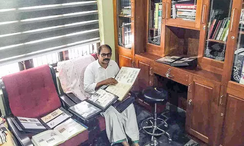 Abdur Rahman collects Hajj stamps