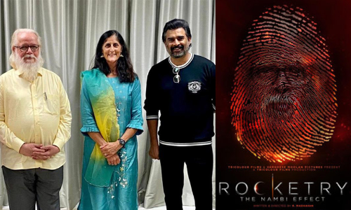 റോക്കട്രി ദി നമ്പി എഫക്ട്; സുനിത വില്യംസിനെ കണ്ട് മാധവനും നമ്പി നാരായണനും