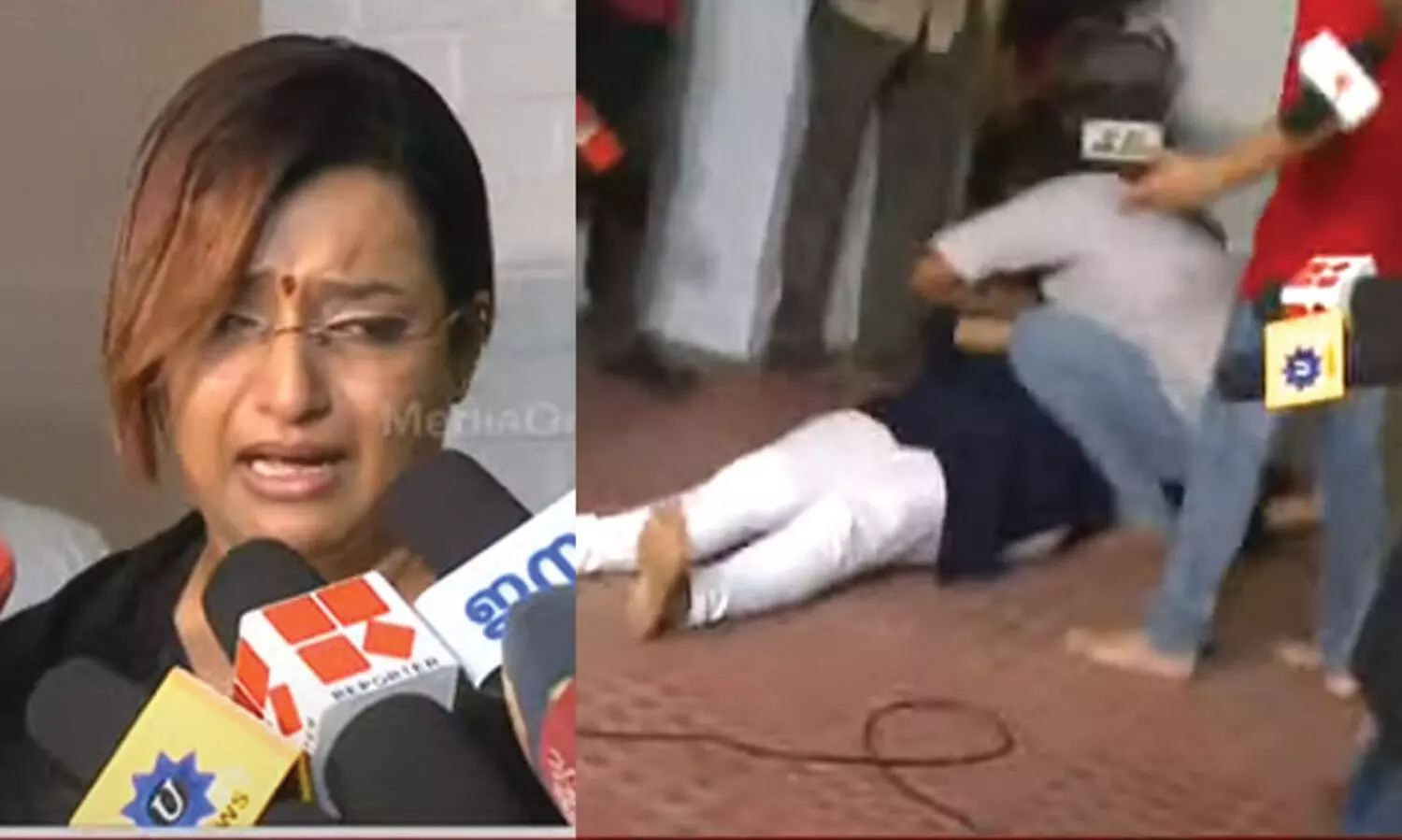 സ്വപ്ന സുരേഷ് വാർത്താ സമ്മേളനത്തിനിടെ കുഴഞ്ഞു വീണു; എന്നെ വെറുതെ വിടണം, ഉപദ്രവിക്കരുത്