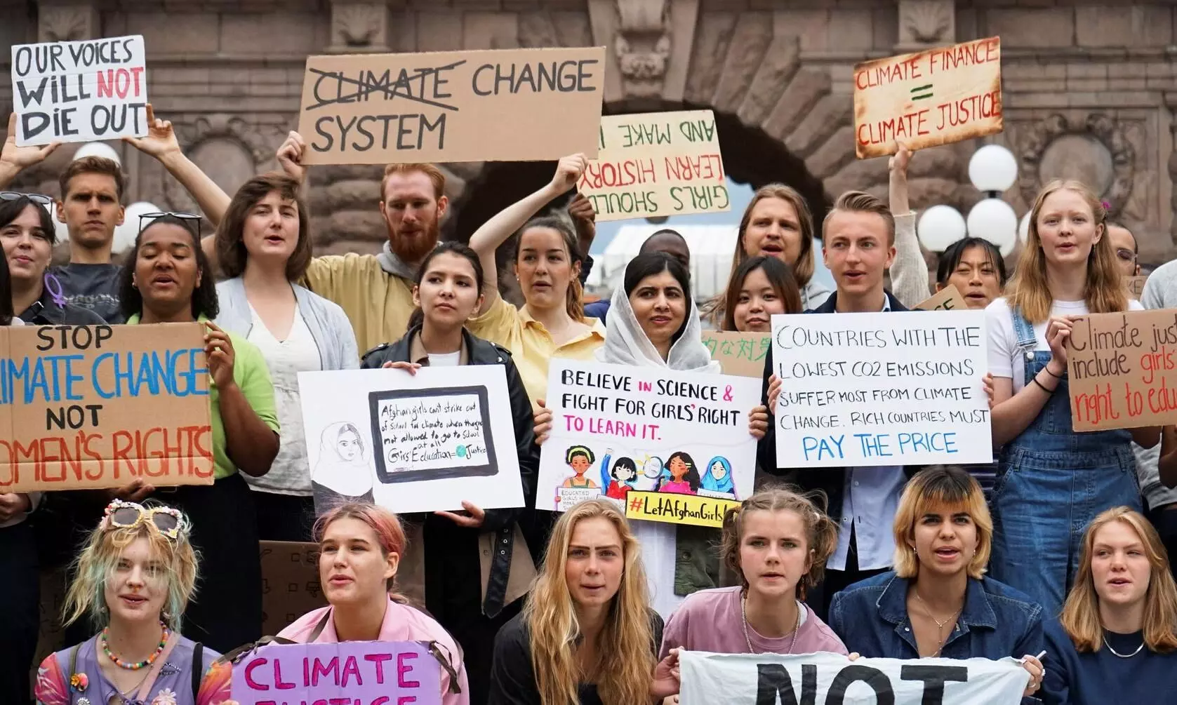 Malala Yousafzai, Greta Thunberg join climate protest in Stockholm