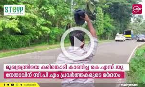 മുഖ്യമന്ത്രിയെ കരിങ്കൊടി കാണിച്ച കെ.എസ്.യു നേതാവിന് സി.പി.എം പ്രവർത്തകരുടെ മർദനം