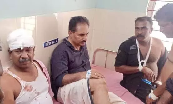 ആർ.എസ്.പി മാർച്ചിൽ സംഘർഷം; എൻ.കെ. പ്രേമചന്ദ്രൻ എം.പിക്ക് പരിക്ക്