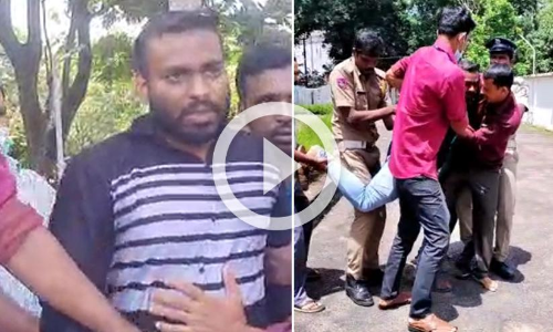 പ്രതിപക്ഷ നേതാവ് എവിടെ... അവനെ കൊല്ലും...; ആക്രോശവുമായി ഡി.വൈ.എഫ്.ഐ പ്രവർത്തകർ