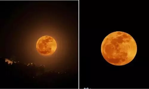 ആകാ​ശത്തെ വിസ്മയക്കാഴ്ചയായി വീണ്ടും സ്ട്രോബറി സൂപ്പർ മൂൺ