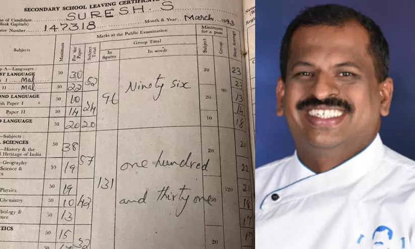 പത്താം ക്ലാസിൽ മാർക് കുറഞ്ഞതിൽ വിഷമം വേണ്ടെന്ന് സ്വന്തം മാർക്ക് ലിസ്റ്റ് പങ്കുവെച്ച് ഷെഫ് പിള്ള