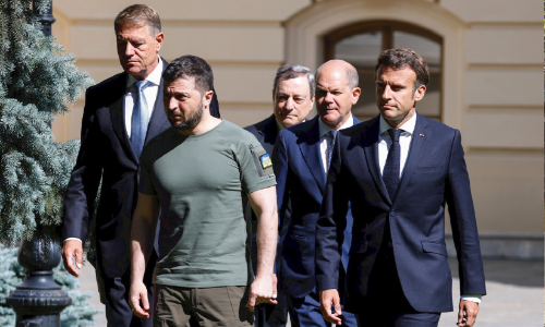 യുക്രെയ്ന് പിന്തുണയുമായി ജർമൻ, ഫ്രഞ്ച്, ഇറ്റാലിയൻ നേതാക്കൾ കിയവിൽ