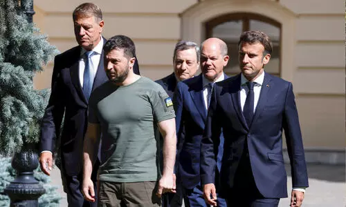 യുക്രെയ്ന് പിന്തുണയുമായി ജർമൻ, ഫ്രഞ്ച്, ഇറ്റാലിയൻ നേതാക്കൾ കിയവിൽ