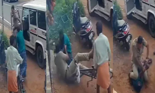 വാൾകൊണ്ട് വെട്ടിയ പ്രതിയെ സാഹസികമായി കീഴടക്കി എസ്.ഐ; വിഡിയോ വൈറൽ