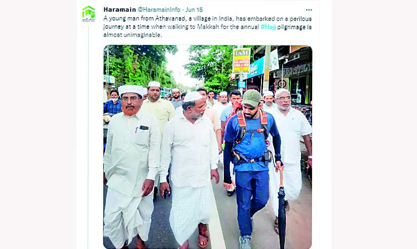 ശിഹാബിന്റെ നടത്തം അറബ് ലോകത്തും വൈറൽ