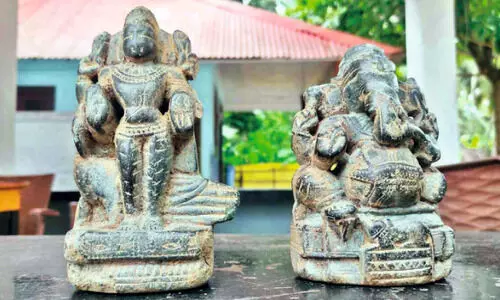 The idols were found during the renovation of the public pool near the temple