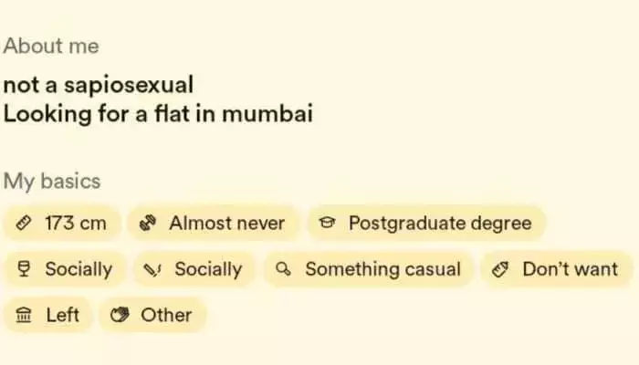 ഡേറ്റിങ് ആപിൽ ഫ്ലാറ്റ് തേടി; വൈറലായി മലയാളി യുവാവിന്റെ പോസ്റ്റ്