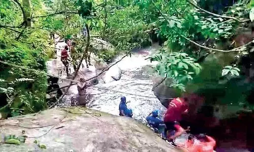 The young man at the waterfall died