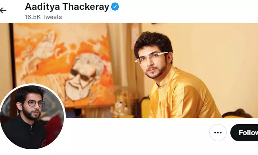 ആദിത്യ താക്കറെ ട്വിറ്ററിൽനിന്ന് മന്ത്രി സ്ഥാനം നീക്കി