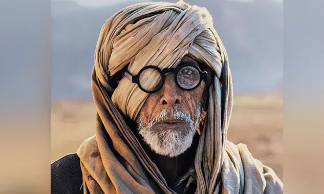 portrait of afghan refugee