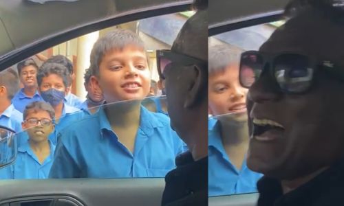 അങ്കിൾ ആരാ? സ്കൂൾ വിദ്യാർഥിയുടെ ചോദ്യത്തിന് മുന്നിൽ പൊട്ടിച്ചിരിച്ച് സൂപ്പർതാരം -Video