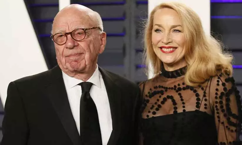 Rupert Murdoch, actress Jerry Hall,