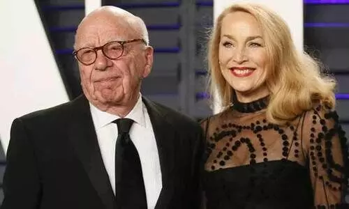 Rupert Murdoch, actress Jerry Hall,