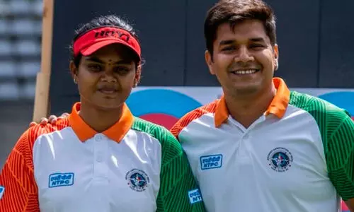 അമ്പെയ്ത്ത് ലോകകപ്പ്; ഇ​ന്ത്യ​ക്ക് കോ​മ്പൗ​ണ്ട് മി​ക്സ​ഡ് ടീം ​സ്വ​ർ​ണ​വും വ​നി​ത വ്യ​ക്തി​ഗ​ത വെ​ള്ളി​യും