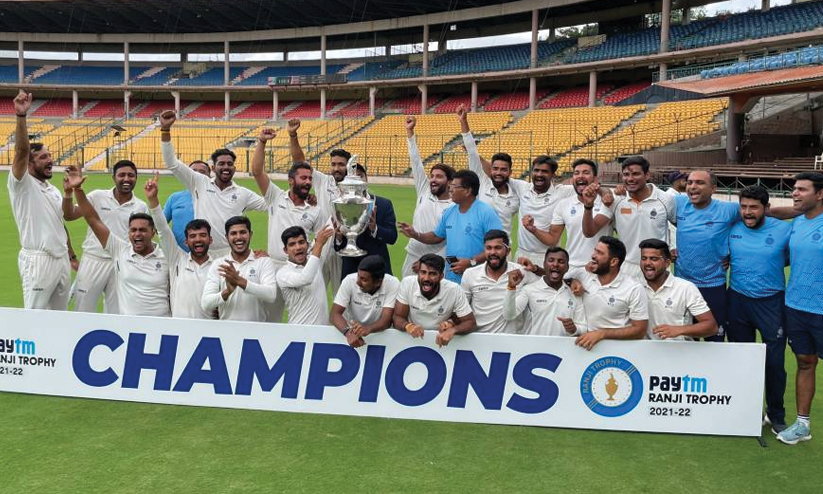 രഞ്ജി ട്രോഫിയിൽ മധ്യപ്രദേശിന് കന്നി കിരീടം രഞ്ജി ട്രോഫിയിൽ മധ്യപ്രദേശിന് കന്നി കിരീടം