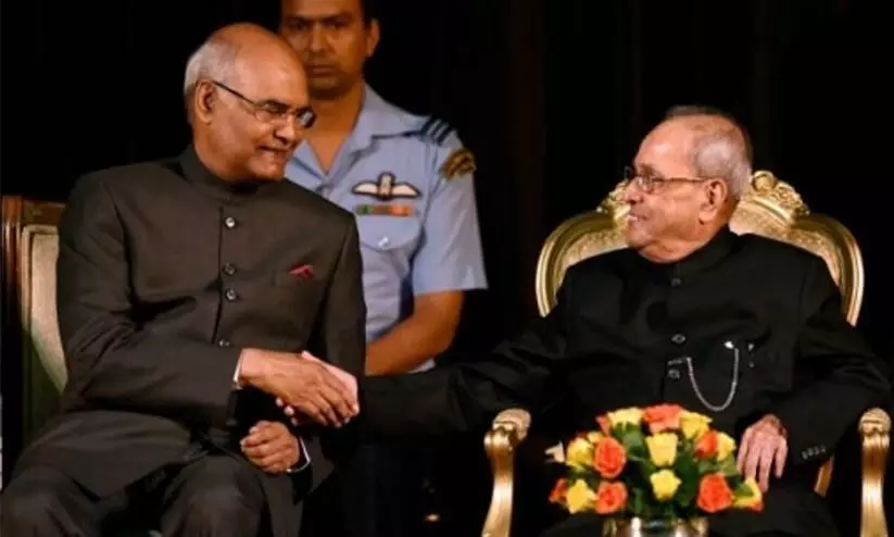 ramnath kovind and pranab mukherjee