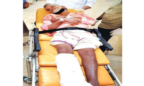 വയോധികന്റെ കാലില്‍ ബസ് കയറി