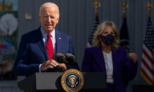 US President Joe Biden and first lady Jill Biden