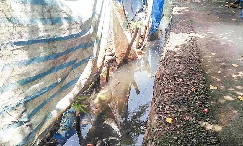 വടക്കേക്കര തോട് കൈയേറ്റം; നടപടി സ്വീകരിക്കാതെ പഞ്ചായത്ത് വടക്കേക്കര തോട് കൈയേറ്റം; നടപടി സ്വീകരിക്കാതെ പഞ്ചായത്ത്