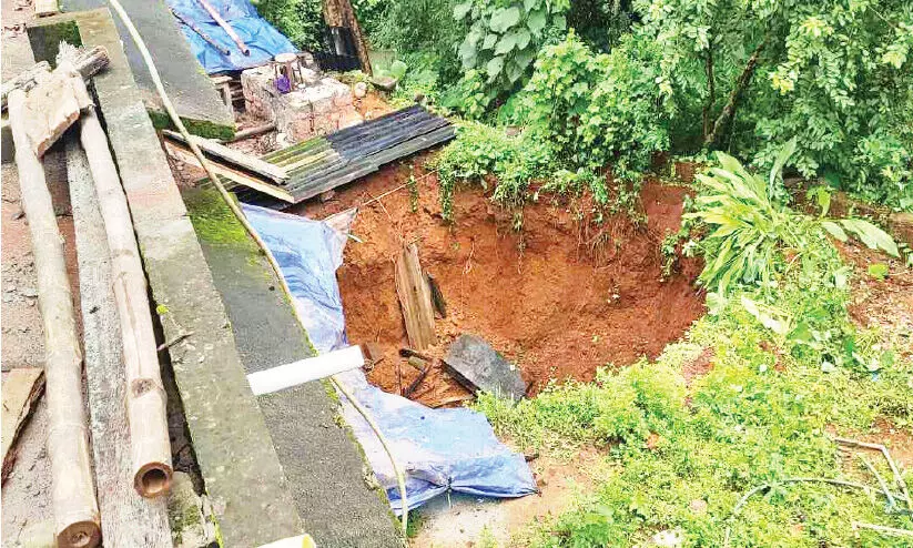 മഴക്കെടുതി; വീട്ടു കിണര്‍ ഇടിഞ്ഞു താഴ്ന്നു