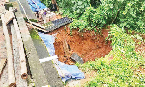മഴക്കെടുതി; വീട്ടു കിണര്‍ ഇടിഞ്ഞു താഴ്ന്നു