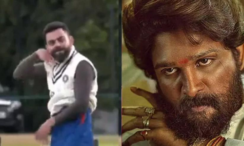 Virat Kohli imitates Allu Arjun’s ‘Pushpa’ gesture ahead of rescheduled Test