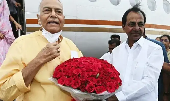 Yashwant Sinha and K Chandrashekar Rao Yashwant Sinha and K Chandrashekar Rao