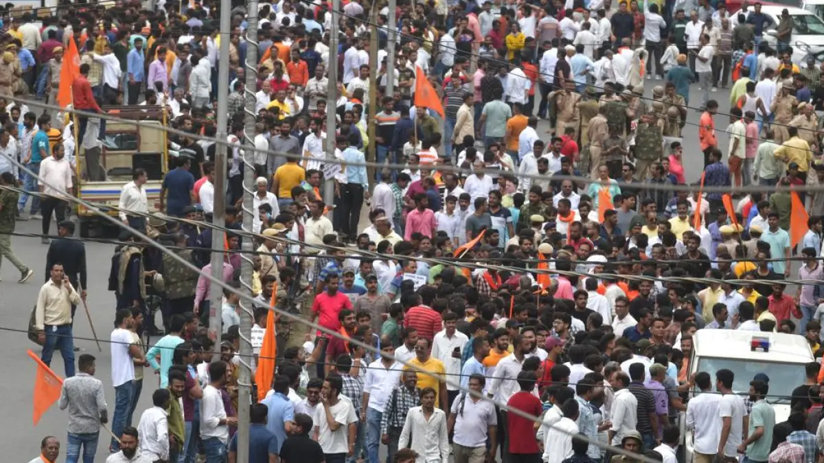 കൊലയാളികൾക്ക് വധശിക്ഷ ആവശ്യപ്പെട്ട് ഉദയ്പൂരിൽ വൻ പ്രകടനം