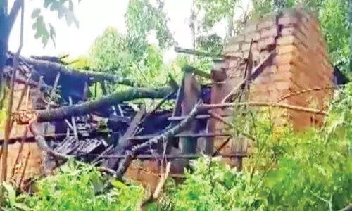 ക​ന​ത്ത മ​ഴ​യി​ൽ തൃ​ക്കൂ​രി​ൽ മ​രം വീ​ണ് വീ​ട് ത​ക​ർ​ന്നു