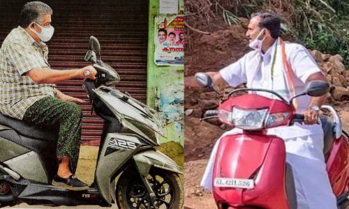 ഹെൽമെറ്റ് എവിടെ സഖാവേ? പെറ്റി അടച്ചേ മതിയാവൂ! എന്ന് സജി ചെറിയാനോട് ഷോൺ ജോർജ്; എങ്കിൽ ഷോണും പെറ്റിയടക്കണമെന്ന് ഫോട്ടോകൾ നിരത്തി മറുപടി