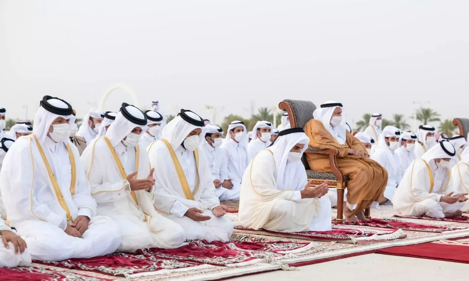 പെരുന്നാൾ ​ആഘോഷിച്ച്​ ഖത്തർ; അമീർ അൽ വജ്​ബ ഈദ്​ഗാഹിൽ പ​ങ്കെടുത്തു